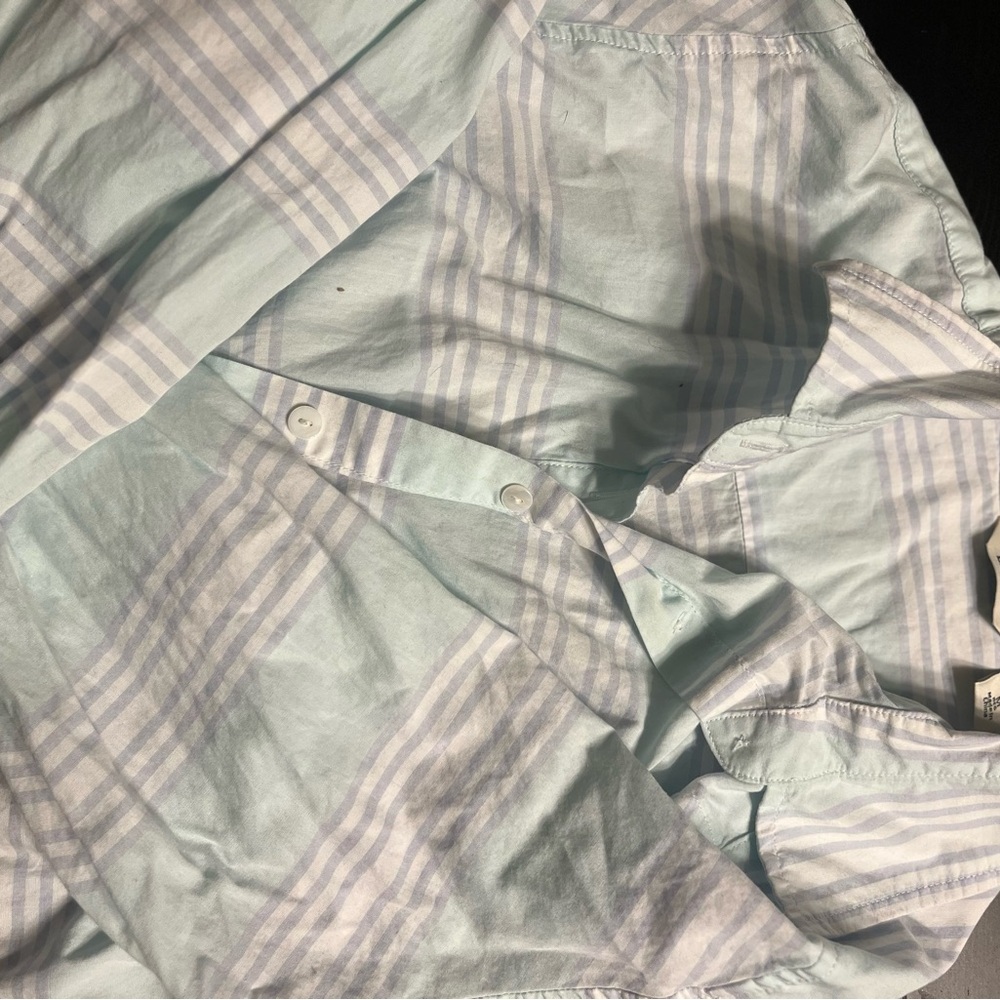 Light Blue Striped Button-Up Shirt - Picture 2 of 3